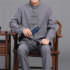 2022唐装男中老年太极服春秋风节日过寿汉服套装YD2113A-P125，男装民族服装，星座1105-3