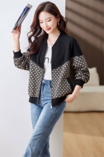 美式复古棒球服上衣女秋2025新款小个子撞色拼接短款夹克外套女，女装短外套，美沁
