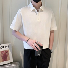 2025夏季新款社会小伙肌理感polo衫男短袖T恤TX03P58控78，男装Polo衫，电商B276A