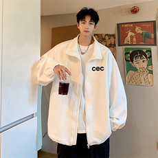 麂皮绒夹克男大码立领褂子外套JK85294-P68加绒款-P78，男装夹克，电商A040