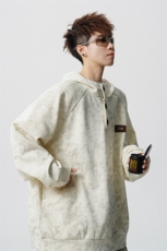 WY10199-特P45春装新款2026长袖连帽男装老钱风卫衣上衣外套，女装短外套，电商A059