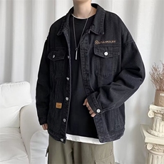 牛仔外套炸街上衣韩版潮流休闲棒球服夹克男装J101，男装夹克，星座1116A-1（原606A）