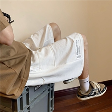 2025新款工装拼接贴标短裤大码M~5XLXZ604-DK803-P45控58，男装牛仔裤，星座604