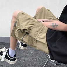 X2065-TP40控582024夏季高街短裤潮流百搭五分裤男生痞帅ins裤子，男装休闲裤，电商A102-1