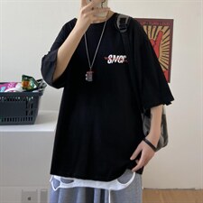 夏季半袖休闲t恤港风打底衫潮流短袖A210-A8303-P28控38，男装T恤，星座210-3