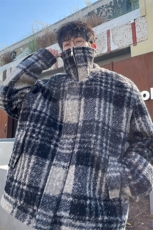 毛圈呢高领防风冬装外套毛呢新品大码夹克上衣837P115，男装夹克，电商A458A