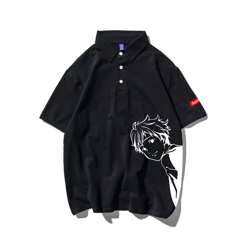 T恤潮流圆领男港风印花2024夏新款POLO衫时尚DS-B299-ZY411批35,男装T恤,电商A061-1