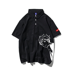 T恤潮流圆领男港风印花2024夏新款POLO衫时尚DS-B299-ZY411批35，男装T恤，电商A061-1