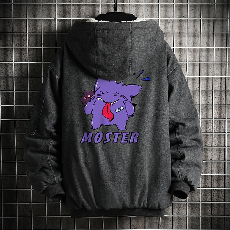 NM53087-P140牛仔外套男大码加厚加绒棉衣男羊羔毛棉服男,男装棉衣,电商A040A