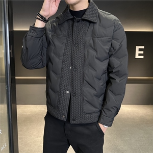 现货主推男士轻薄潮流灰鸭绒翻领羽绒服外套上衣YR121P155图片