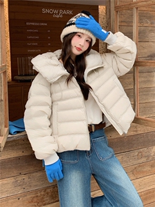 现货可推可爱温柔风花朵帽轻便白鸭绒2025冬季新款羽绒服外套女图片