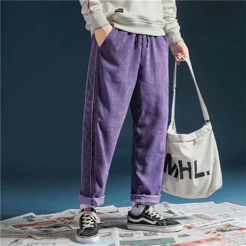 男春季灯芯绒休闲裤K20P28图片
