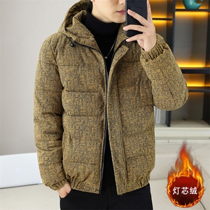 连帽棉服灯芯绒外套男生冬季棉衣情侣装棉袄子 XZ212-QMY8002-P90图片