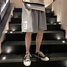 MK37045-P15冰丝短裤男士大码宽松休闲五分裤男运动中裤港风，男装休闲裤，电商A040