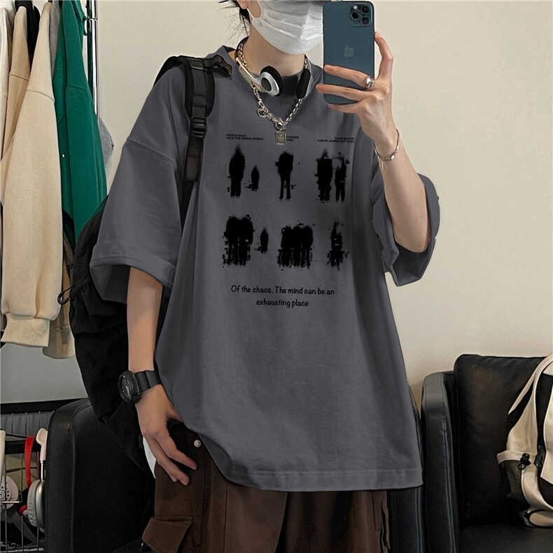 得物直播品质220克纯棉精梳美式印花T恤短袖dcm286-特批20控38,男装T恤,星座605(原A050)
