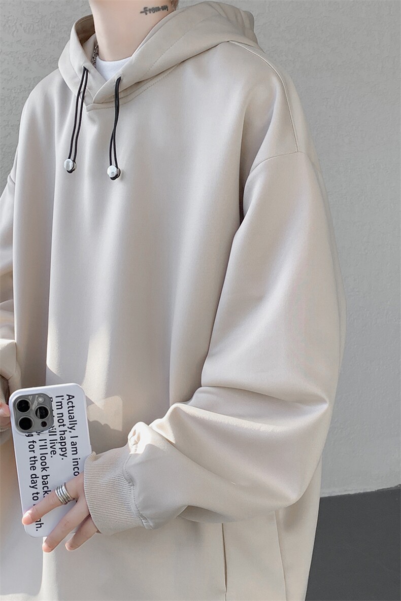 胖俗俗同款卫衣美式连帽卫衣宽松休闲抗皱空气层口袋卫衣WY31P68,男装卫衣,电商D206-1