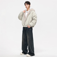 座山雕冬季加厚百搭连帽棉衣复古潮牌外套男B2519-特P88，男装棉衣，星座610B-1