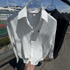 TS1风棉麻透气凉爽长袖刺绣衬衫慵懒学院高级面料有套装，男装衬衫，星座115A(原星座507）