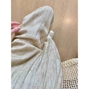 8XL-M 冰丝棉麻阔腿裤男防晒凉凉裤垂感直筒休闲扎染山本裤K9138图片