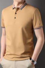 2023新款男士短袖t恤衣服纯色夏季体恤中年商务打底衫上衣polo衫，男装T恤，电商B212（原钱塘6029）