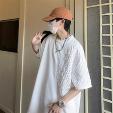 短袖t恤男夏季潮牌ins潮流宽松体恤设计感小众半袖衣服DT878-p32，男装T恤，星座1008-1