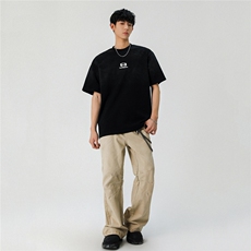2025新款潮牌短袖宽松韩版印花扎染工艺T恤T8815/P5588，男装T恤，星座202