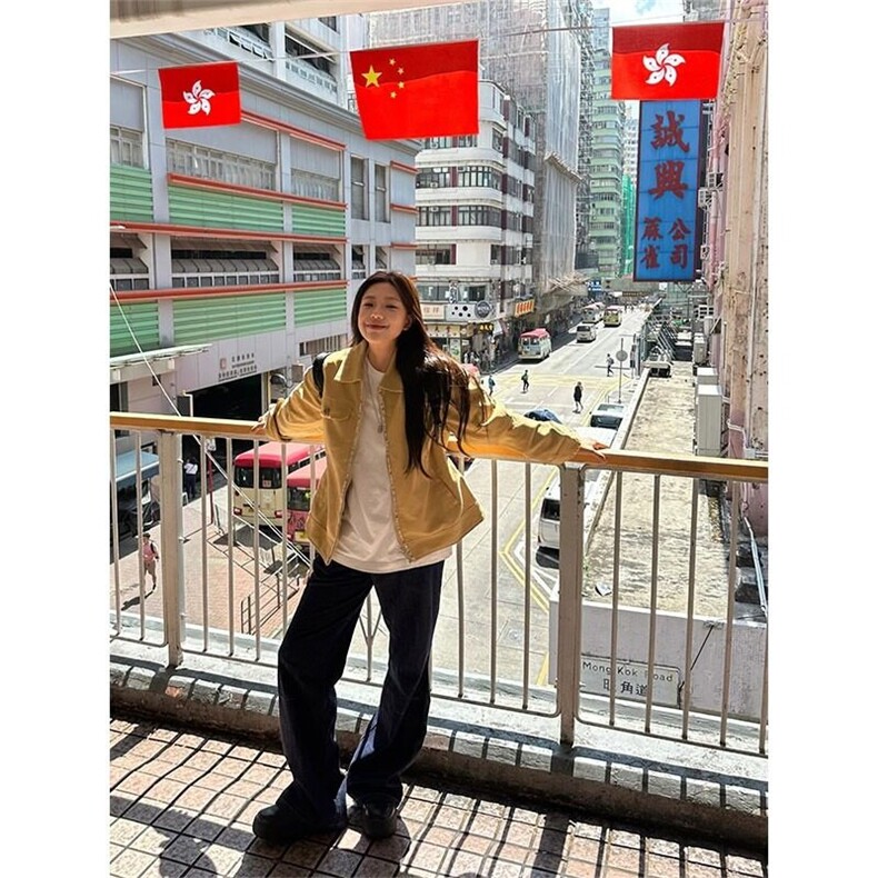春秋季美式复古字母刺绣工装外套小众设计感情侣百搭宽松夹克潮流,男装夹克,星座506A