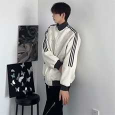 抖音得物高品质美式高街重磅结构设计拼接织带立领卫衣外套CM42，男装卫衣，电商A486