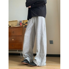 2025春季新款重磅弯刀卫裤男美式潮牌宽松休闲直筒阔腿运动长裤子，男装休闲裤，星座506A