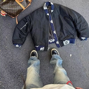 美式复古提花高级感棒球服外套女宽松潮牌痞帅飞行员夹克图片
