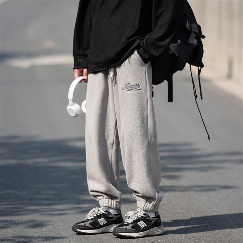 2024冬新款cityboy日系加绒加厚宽松束脚休闲运动裤K262-P40控78,男装休闲裤,星座914-3