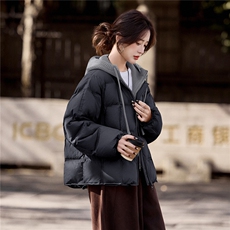 90%白鸭绒2025年冬季新款宽松羽绒服，女装羽绒服，布依丽人