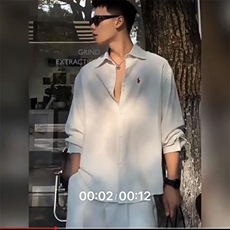 TC01棉麻透气凉爽慵懒高级感青少年长袖衬衫短裤套装男女网图，男装衬衫，星座115A(原星座507）