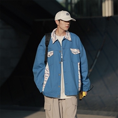 cityboy街拍秋季翻领夹克男女外套港风拼接工装外套GJK222-P85，男装夹克，电商B370