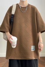 T902P30重磅350克休闲时尚潮牌半袖男士宽松T恤短袖上衣，男装T恤，电商A026-1