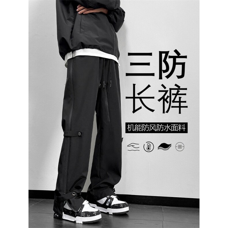 冲锋裤子秋冬新款加绒登山裤美式休闲宽松直筒裤JRK710-特批-43,男装卫衣,星座718-1