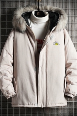 MM48089-P130冬季大毛领衣男士大码加厚袄男服网格挂拍，男装棉衣，电商A040A