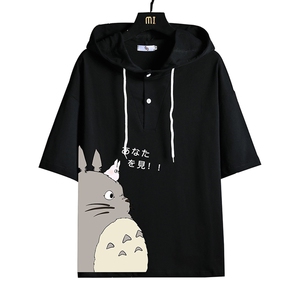 LD54150-P45 连帽短袖t恤男大码胖子带帽五分袖中袖 网格挂拍图片