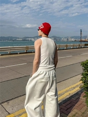 黑色螺纹工字背心男cleanfit美式运动健身无袖t恤显肌肉坎肩汗衫，男装背心/马甲，电商A247