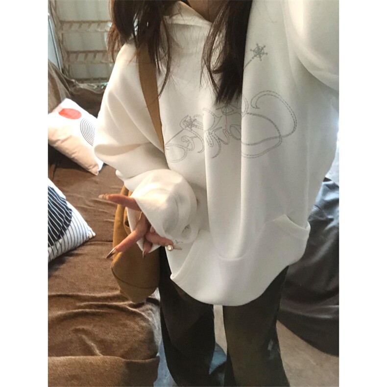 网图有货星星刺绣华棉连帽宽松卫衣男女A836-常规P48加绒P53,男装卫衣,星座1505