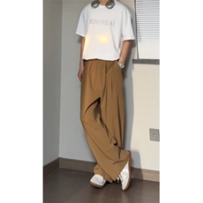 现货冰丝裤速干裤男美式垂坠感痞帅感休闲裤阔腿513CK12P35，男装休闲裤，星座513