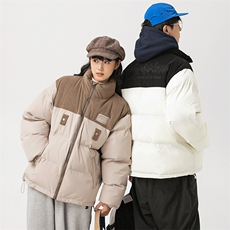 2026冬季新款男日系潮牌拼色宽松休闲棉服加厚外套MY378-F146，男装棉衣，电商A101（原外27）