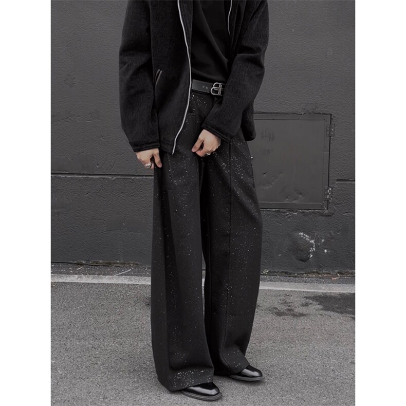 冬季高品质重磅加厚毛呢裤男满天星立体剪裁弯刀裤MN85，男装休闲裤，星座512-1（原513-3）