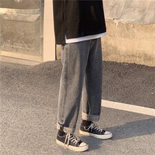 大货牛仔裤男新款宽松直筒老爹裤百搭春季阔腿长裤子NK151-P40，男装牛仔裤，星座1008