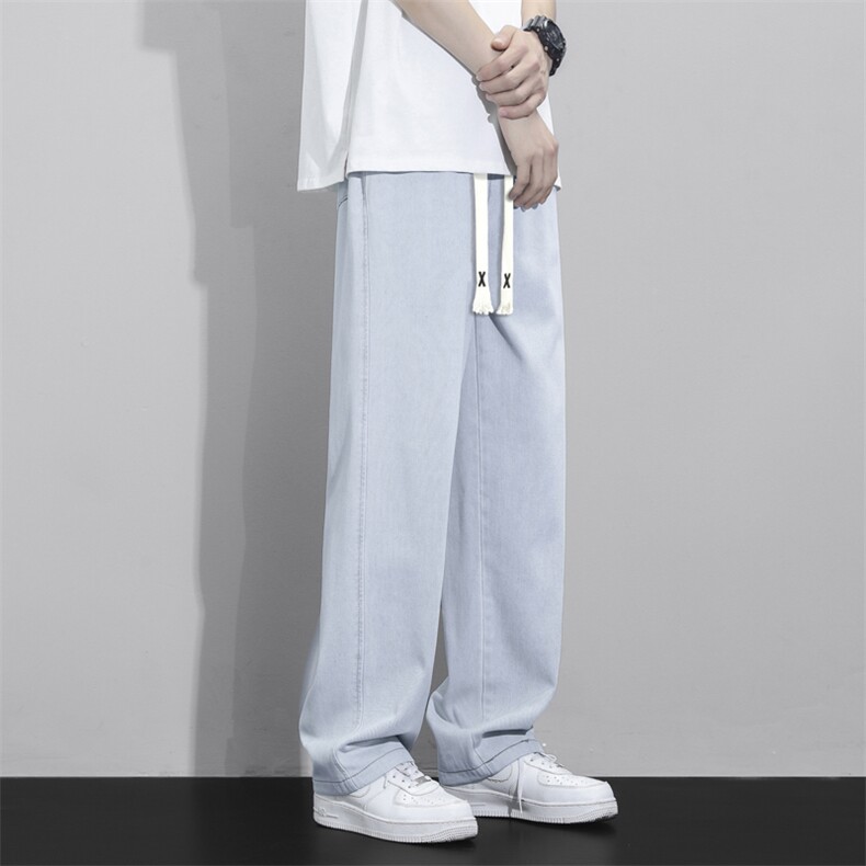 2024新款宽松男生直筒夏季薄款牛仔裤男士潮牌长裤子K828-特批-37,男装牛仔裤,星座718-1