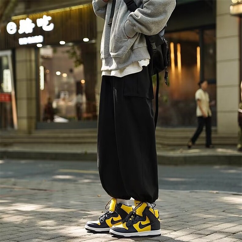 218-1-P40-GK7112新款时尚休闲潮男百搭工装束脚裤,男装休闲裤,四季星座218-1