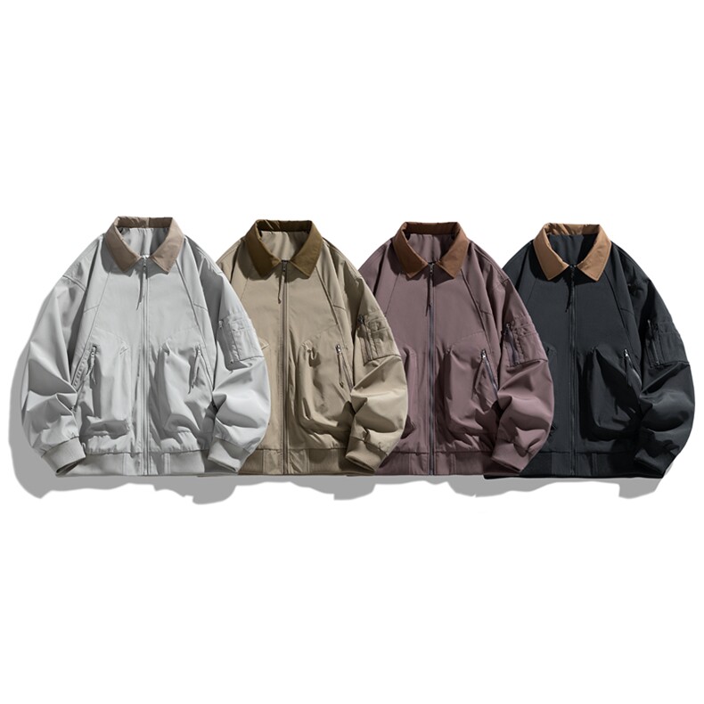 白底夹克男款解构弯刀短款外套廓形翻领棒球服JK02557-P70,男装夹克,星座308B-2