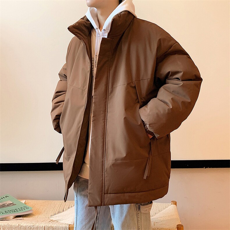 现货美式高街休闲夹克冬季立领纯色三防户外工装加厚棉服外套,男装夹克,电商A486