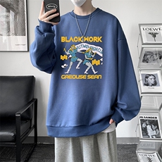 S6304-P28秋季圆领卫衣男大码韩版宽松长袖外套，男装卫衣，电商A040