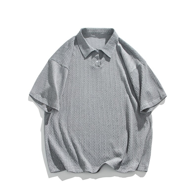 日系短袖polo衫男夏季翻领t恤潮牌潮流ins衣服港风宽松五分袖体恤,男装T恤,电商A042
